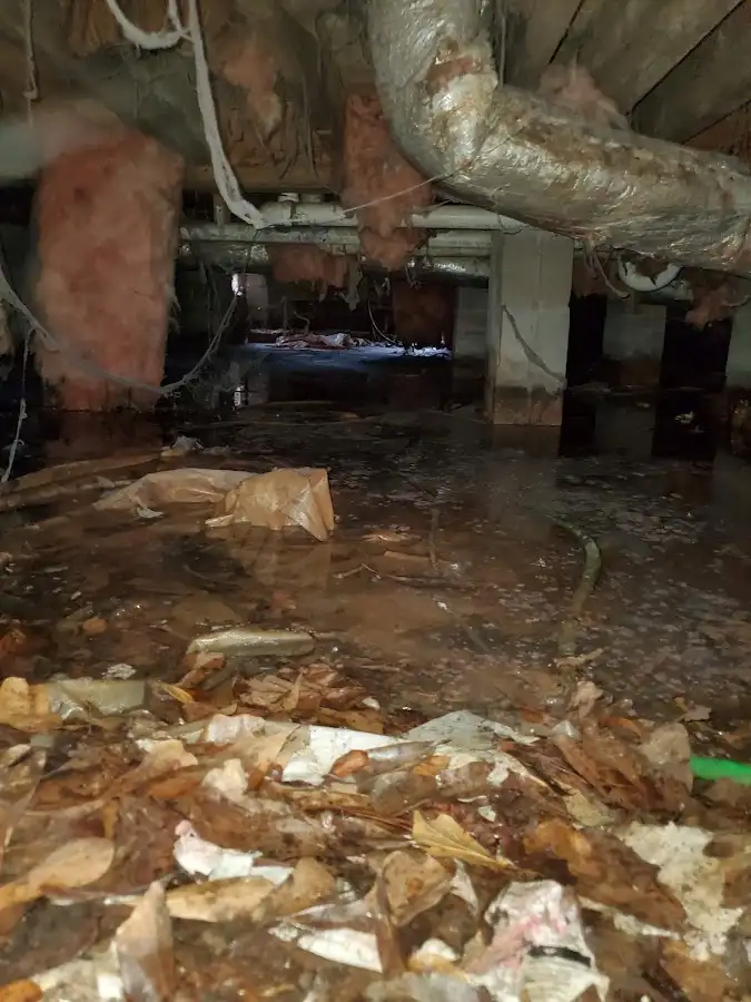 Crawl space flood assessment for Commercial Water Damage Restoration in Woodinville